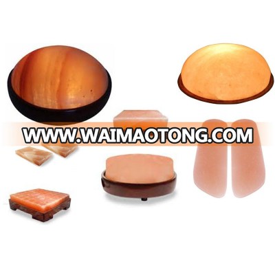 himalayan salt detoxer dome ,in foot shape tile and also in squire shapes